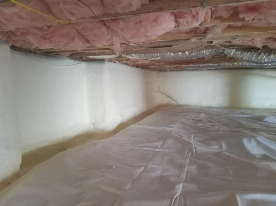 Crawl space encapsulation with closed-cell spray foam for Metal Roof Coating in Capitol View
